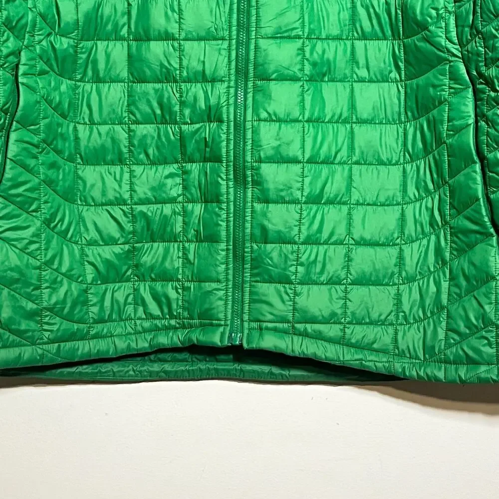 The North Face Men EUC Green Thermoball Eco Zip Quilted Puffer Jacket Size XXL